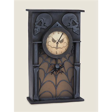 Black Halloween Animated Clock Decoration | Halloween | George at ASDA