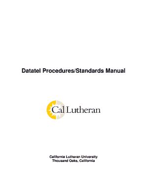 Fillable Online Callutheran Datatel Proceduresstandards Manual