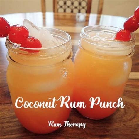 Coconut Rum Punch Rum Therapy