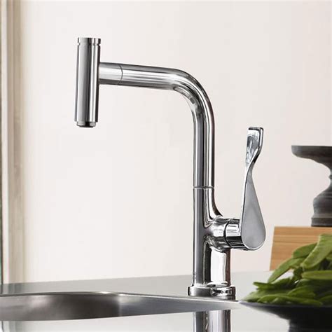 Axor Citterio Chrome Pullout Rinse Kitchen Sink Mixer Tap