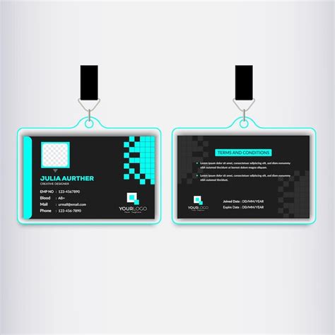 Premium Vector Creative Id Card Design Template