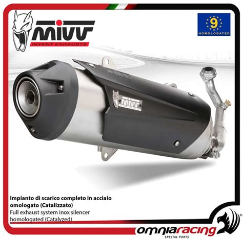 Mivv Urban Full Exhaust System Homologated 1x1 Inox For Aprilia