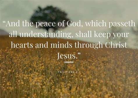 “and The Peace Of God Which Passeth All Understanding Shall Keep Your