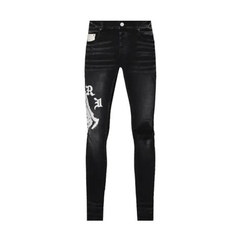 Amiri X Wes Lang Reaper Logo Jeans Aged Black Rapstylecheck