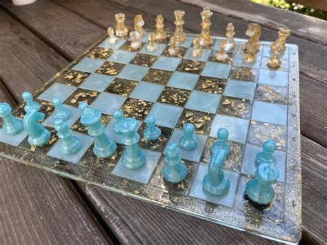 Customize Chessboard W Gold Chessboard Resin Chess Set Handmade Chess