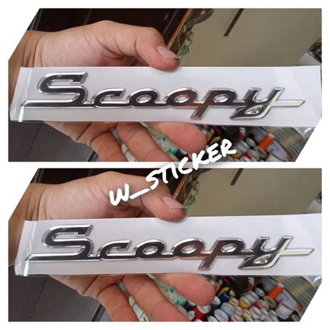 Logo 3D Timbul Honda Scoopy 2011 2014 Original Lazada Indonesia