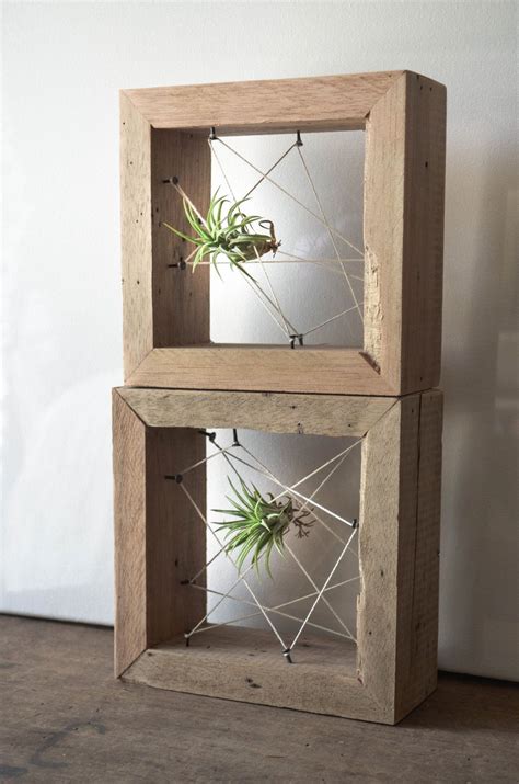 Rustic Reclaimed Recycled Salvaged Wood Air Plant Holders Etsy