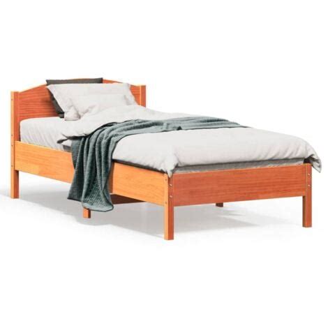 Cadre De Lit Sans Matelas Cire Marron X Cm Bois Pin Massif