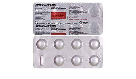 Singulair 4mg Chewable Tablet - Jeevandip