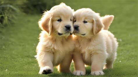 Premium Photo | Fluffy Golden Retriever Puppies