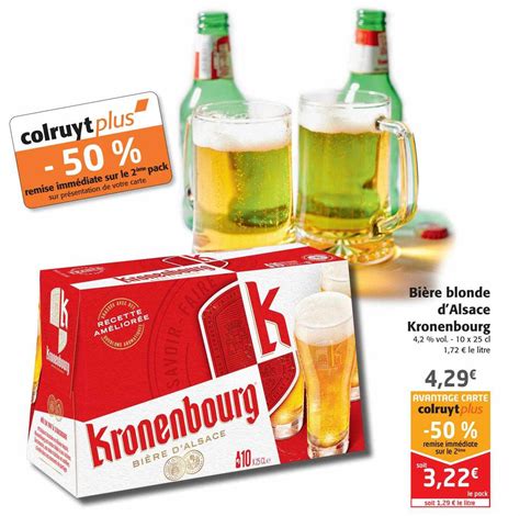 Offre Bi Re Blonde Sans Alcool Pur Malt Kronenbourg Chez Colruyt