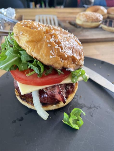 Homemade Wagyu Burgers Food