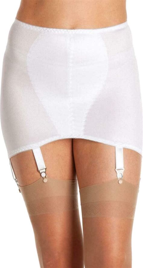 Premier Lingerie White Lycra Strap Shapewear Girdle With Suspenders