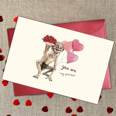 Funny Valentine S Day Humorous Valentine S Day Card For Wife Girlfriend Gollum Valentines Day