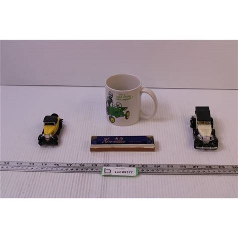 John Deere Coffee Mug Ertl 1932 Ford Roadster Deluxe Die Cast Wood