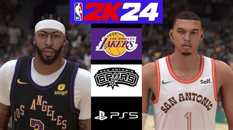 Nba 2k24 Ps5 Gameplay Lakers Vs Spurs Youtube