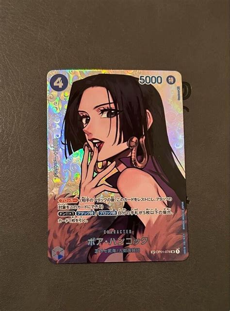 One Piece Card Game Boa Hancock Kingdom Of Plot Character Sr Op01 078 Bandai Ebay