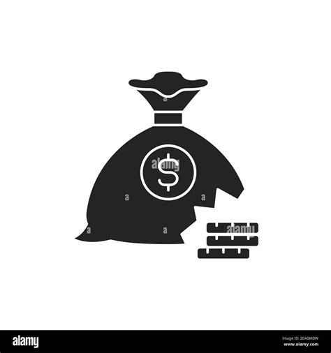 Torn Bag Of Money Line Color Icon Sign For Web Page Mobile App