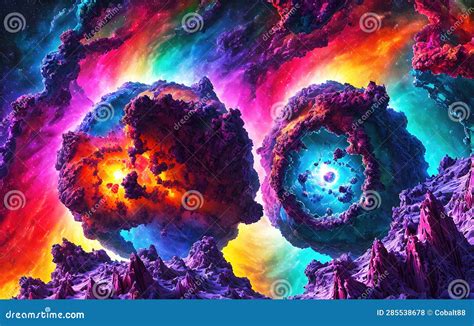 Nebulas And Stars Cosmic Background Universe With Galaxies Nebulae