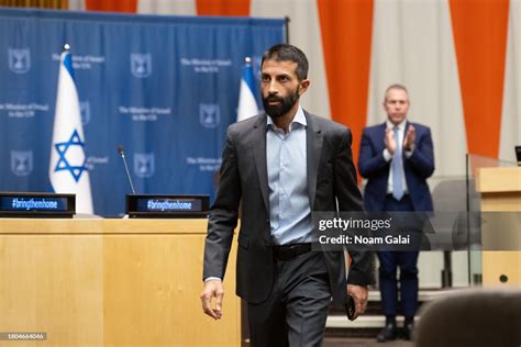 Mosab Hassan Yousef speaks at a screening of uncensored footage from ...