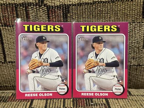 Topps Heritage Baseball Reese Olson Rookie Lot Tigers Future Star