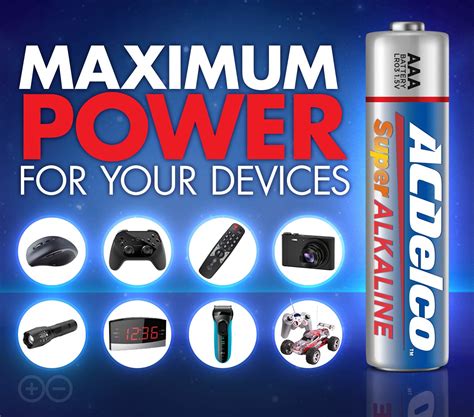 Acdelco Count Aaa Batteries Maximum Power Super Alkaline Battery