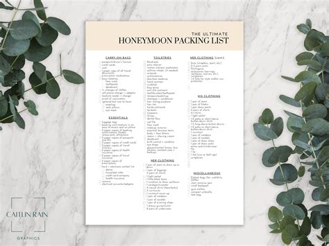 Ultimate Honeymoon Packing List Simple Minimalist Wedding Vacation