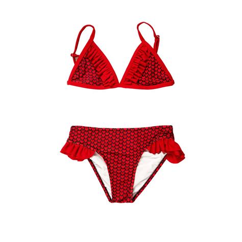 Argento kız çocuk bikini kırmızı U14823002 MayoCenneti