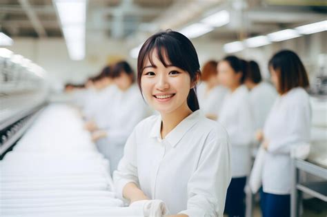 Premium AI Image | A group of worker in textile factory