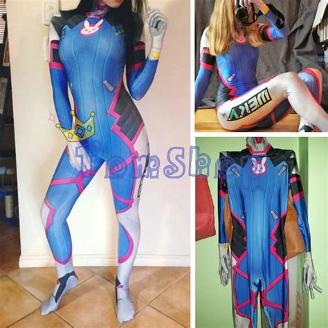 D Va Costume Zentai Suit Women Girls Halloween Cosplay Catsuit Lycra