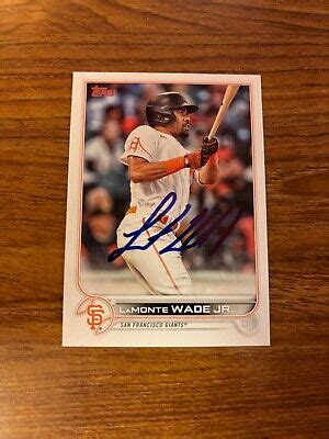 Topps San Francisco Giants Lamonte Wade Jr Autographed Card