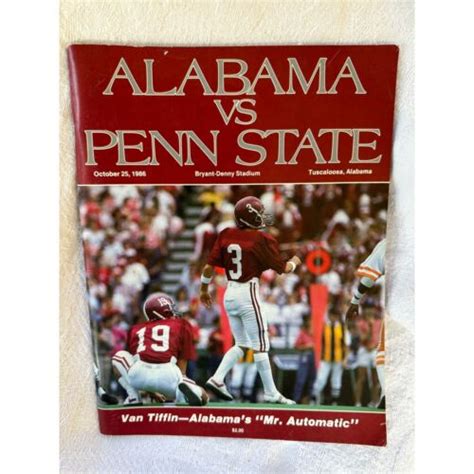 Alabama Vs Penn State October 24 1986 Game Day Program Ebay