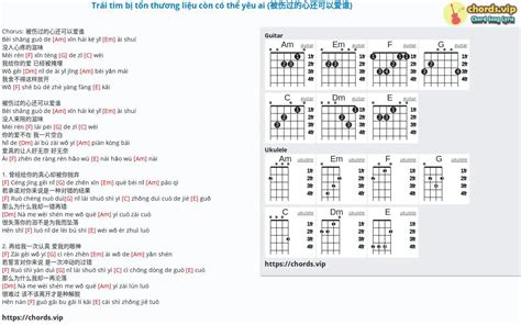 Chord Trái Tim Bị Tổn Thương Liệu Còn Có Thể Yêu Ai 被伤过的心还可以爱谁 Nhạc Hoa Tab Song Lyric