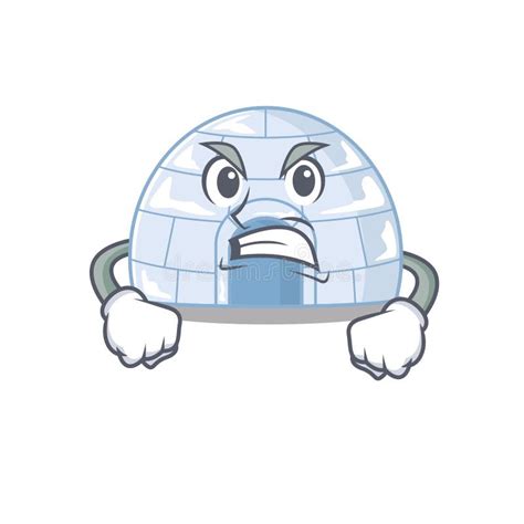Iglu Cartoon Maskottchen Als Polizeibeamter Vektor Abbildung