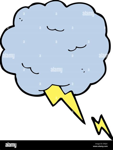 Cartoon Gewitterwolke Symbol Stock Vektorgrafik Alamy