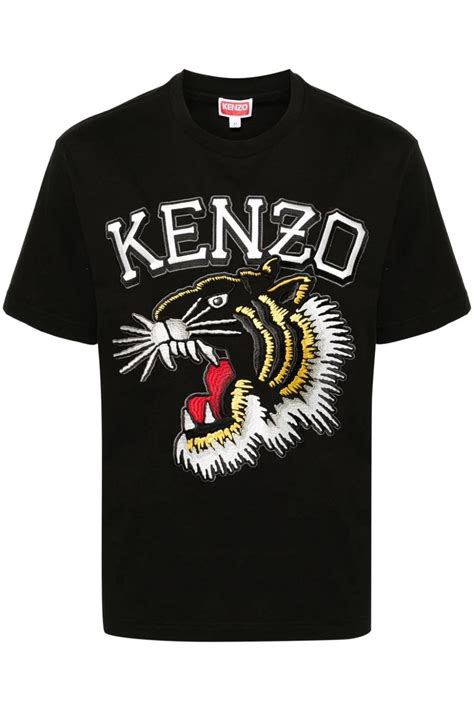 Kenzo Tiger Varsity Classic T Shirt Black Clothing From Circle Fashion Uk