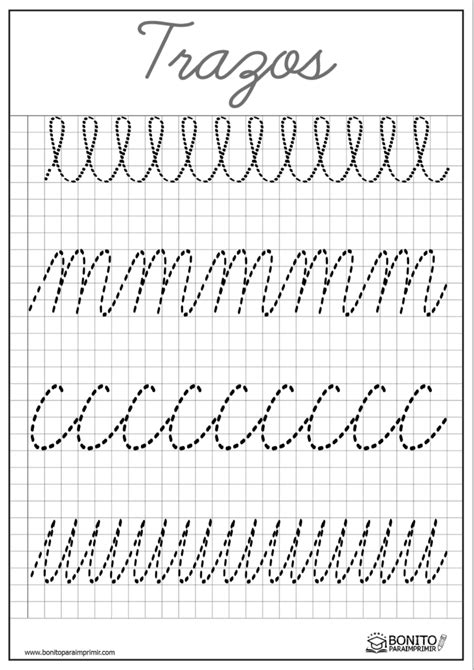 Cuadernillo De Letra Cursiva BONITO PARA IMPRIMIR