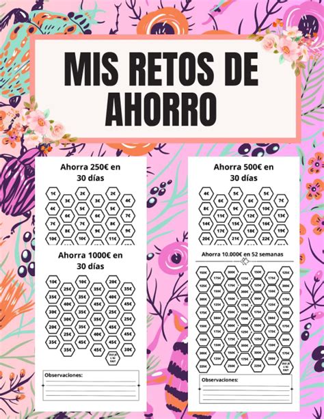 Mis retos de ahorro 90 Retos Fáciles para ahorrar dinero 250 500