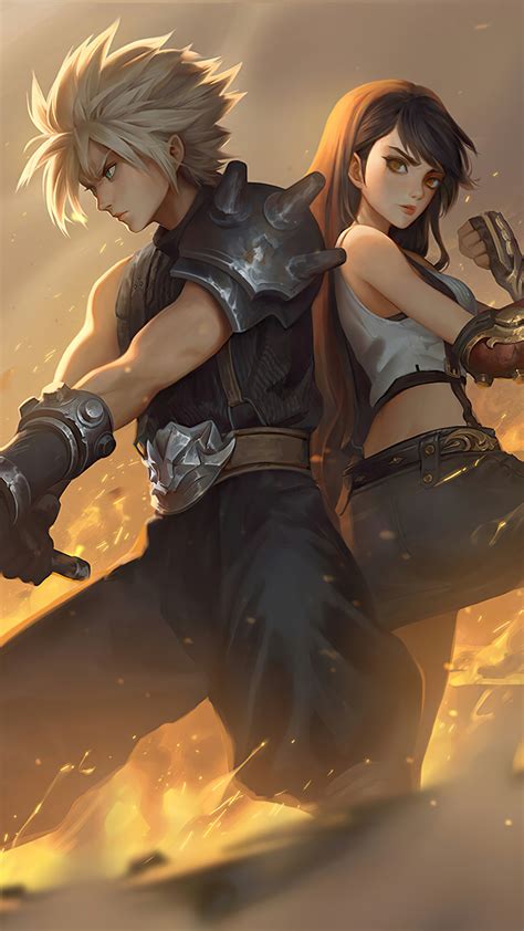 K Final Fantasy Vii Tifa Lockhart Hugging Final Fantasy Final