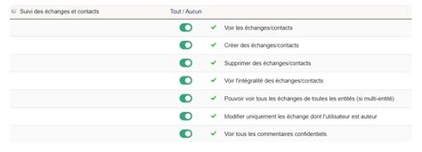 Documentation module Suivi des contacts échanges