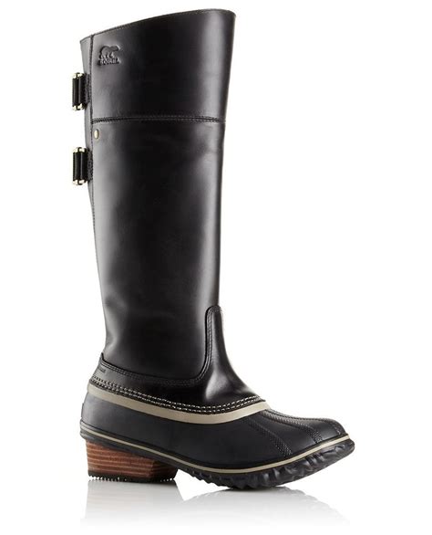 Nib Sorel Slimpack Leather Riding Riding Tall Ii Boot Black Size 6 5 8 8 5 9 5 Boots Winter