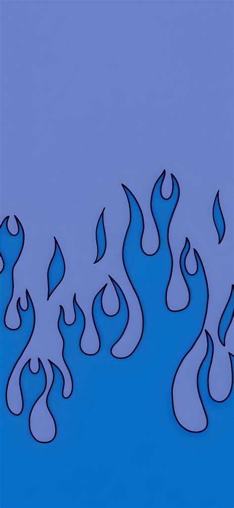 Minimalist Blue Flames Wallpapers - Cool Unique Art Wallpapers HD