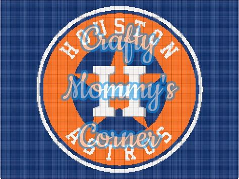 Mlb Team Houston Astros Graphghan Pattern Baseball Crochet Afghan