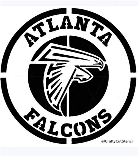 Atlanta Falcons Football Stencil Durable And Reusable Stencils 6x6 Inch Free Shipping Etsy