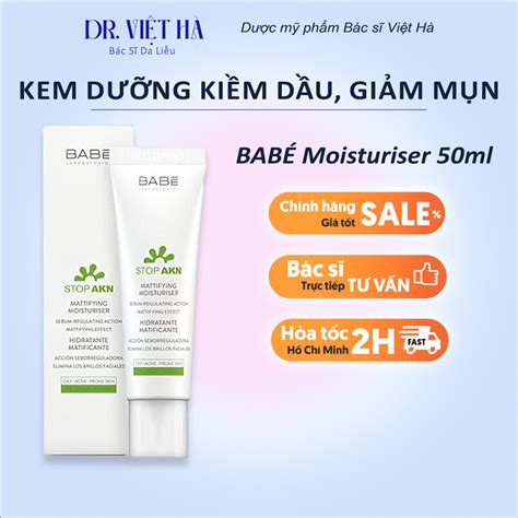 Kem Dưỡng BABÉ BABE Laboratorios Mattifying Moisturiser kiềm dầu giảm mụn 50ml BS HÀ DA