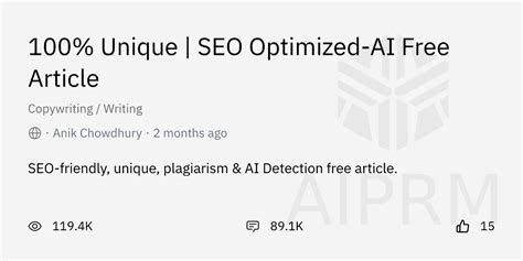 Prompt 100 Unique SEO Optimized Article By Anik Chowdhury