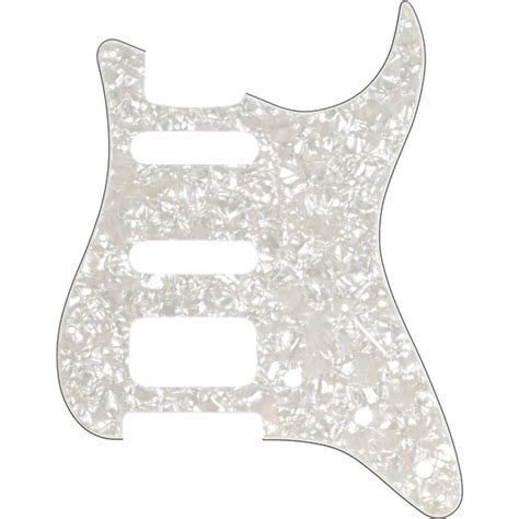 Fender Morn Pickguard Strat HSS White Pearl 4 Ply 11 Hole DV247