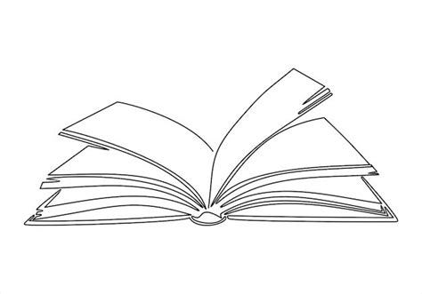 Premium Vector Continuous One Line Drawing Of An Open Book With