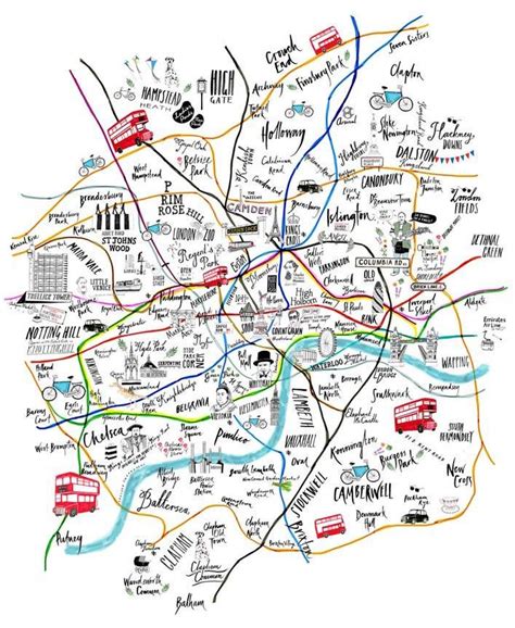 9 Beautiful Illustrated Maps Of London Posters And Prints You Can Buy