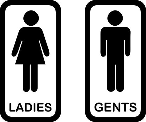 Ladies And Gentlemen Bathroom Signs